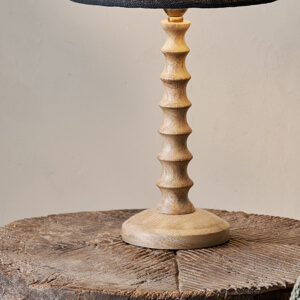 Nkuku Avisa Mango Wood Bedside Table Lamp